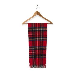 Tartan Fringed Wool Scarf